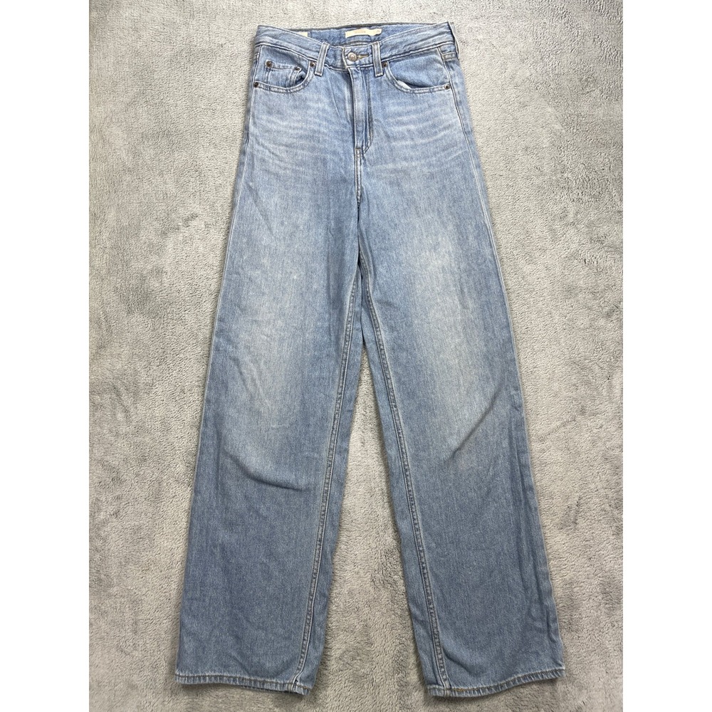 Levi Jeans Womens 25 Light Wash High Loose Wide Leg Denim High Rise